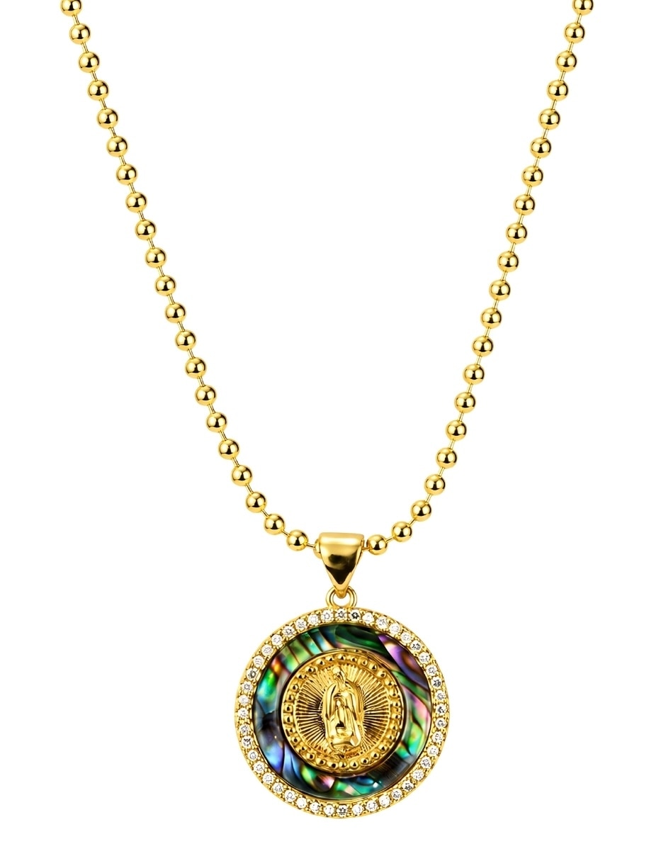 Collar con dije de virgen de guadalupe venera 2