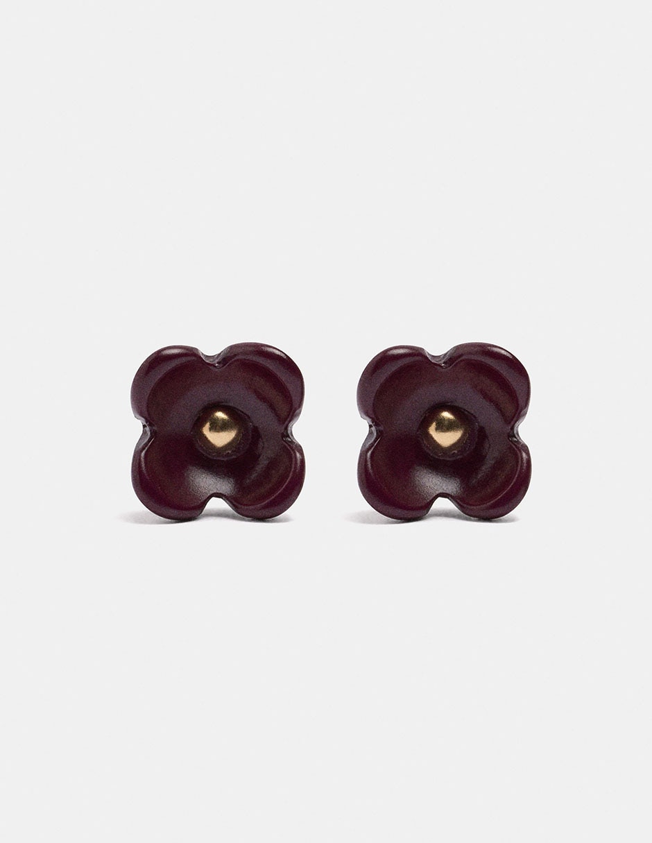 Aretes largos con acabado mate