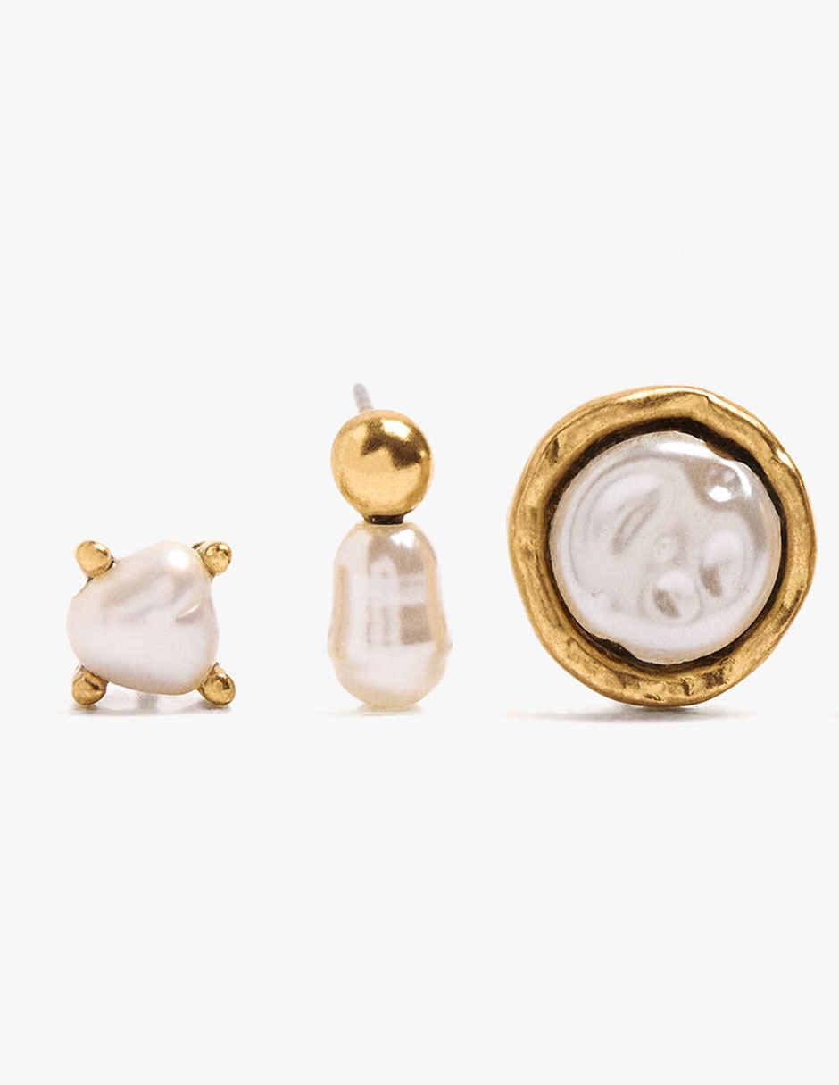 Aretes largos con acabado mate 3