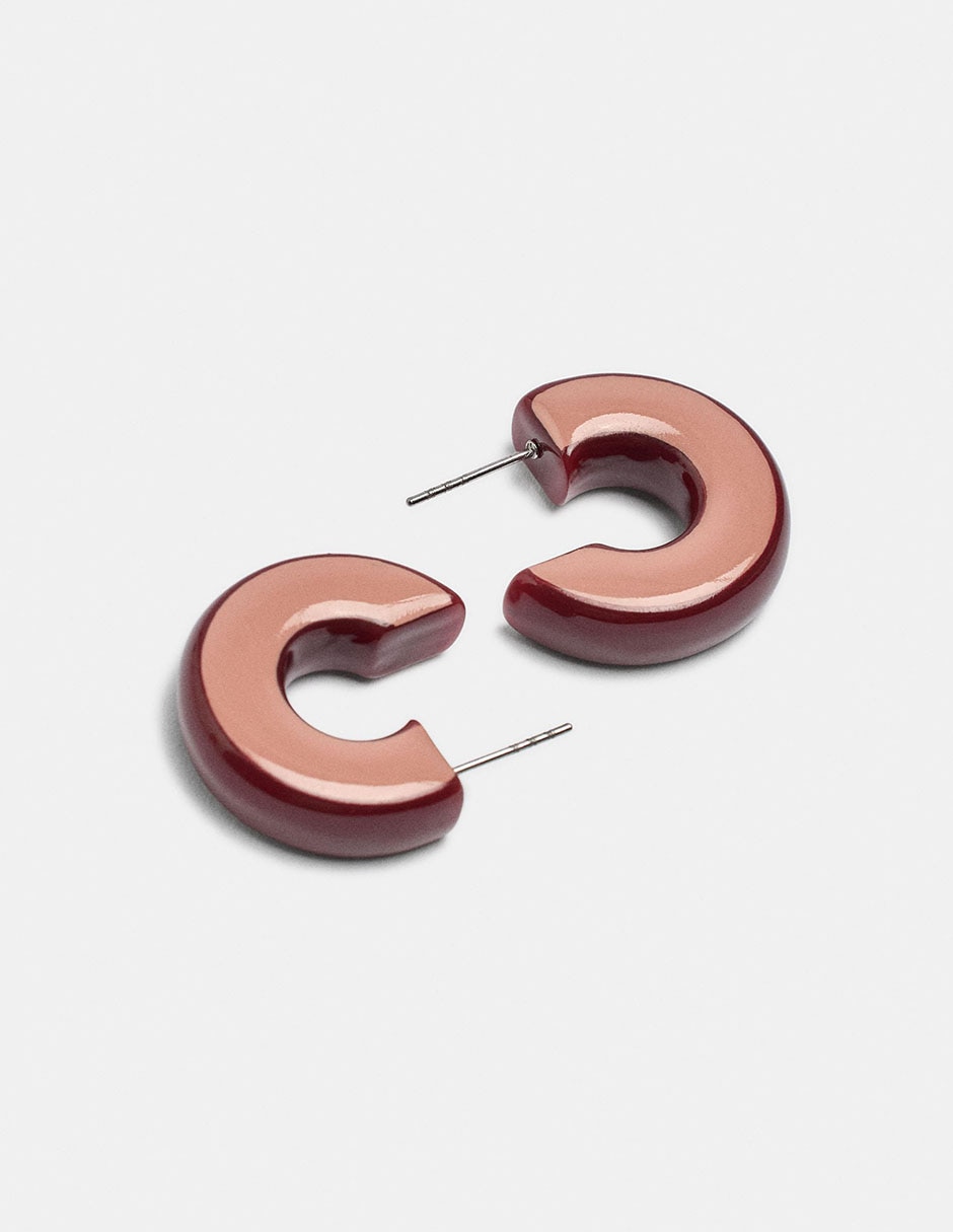 Aretes largos con acabado mate 2