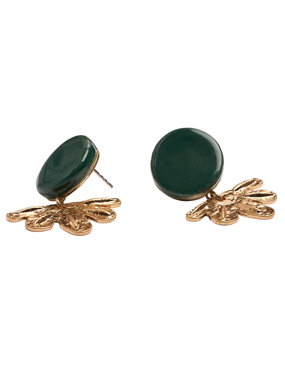 Aretes largos con acabado mate 2