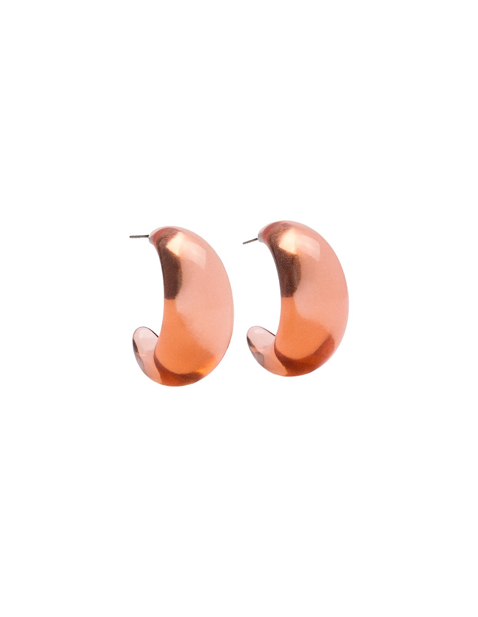 Aretes largos con acabado mate