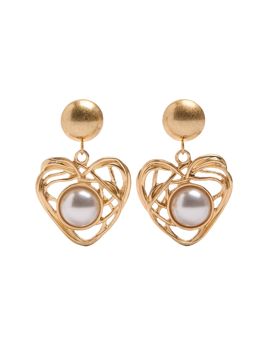 Aretes largos con acabado mate