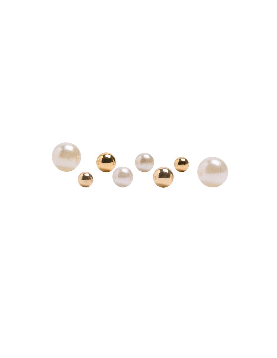 Aretes largos con acabado mate