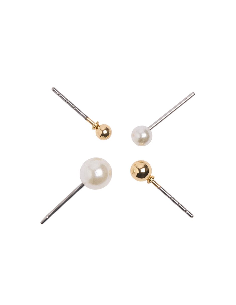 Aretes largos con acabado mate 2