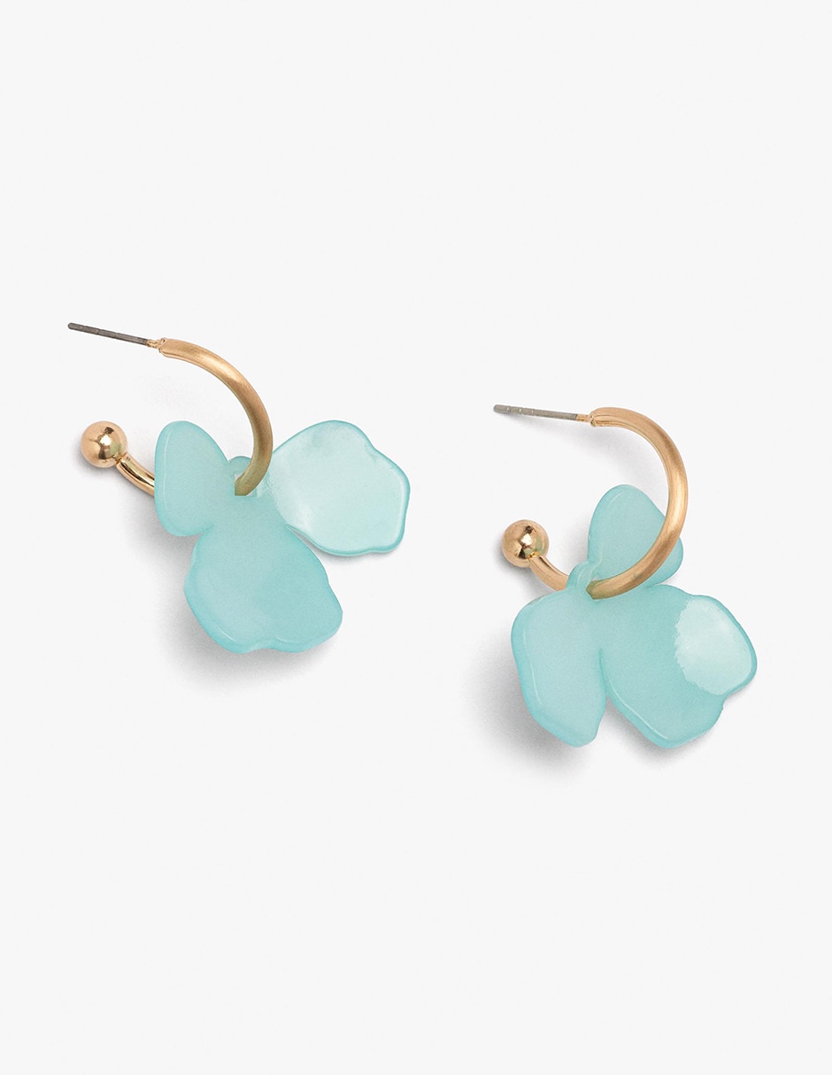 Aretes largos con acabado mate 2