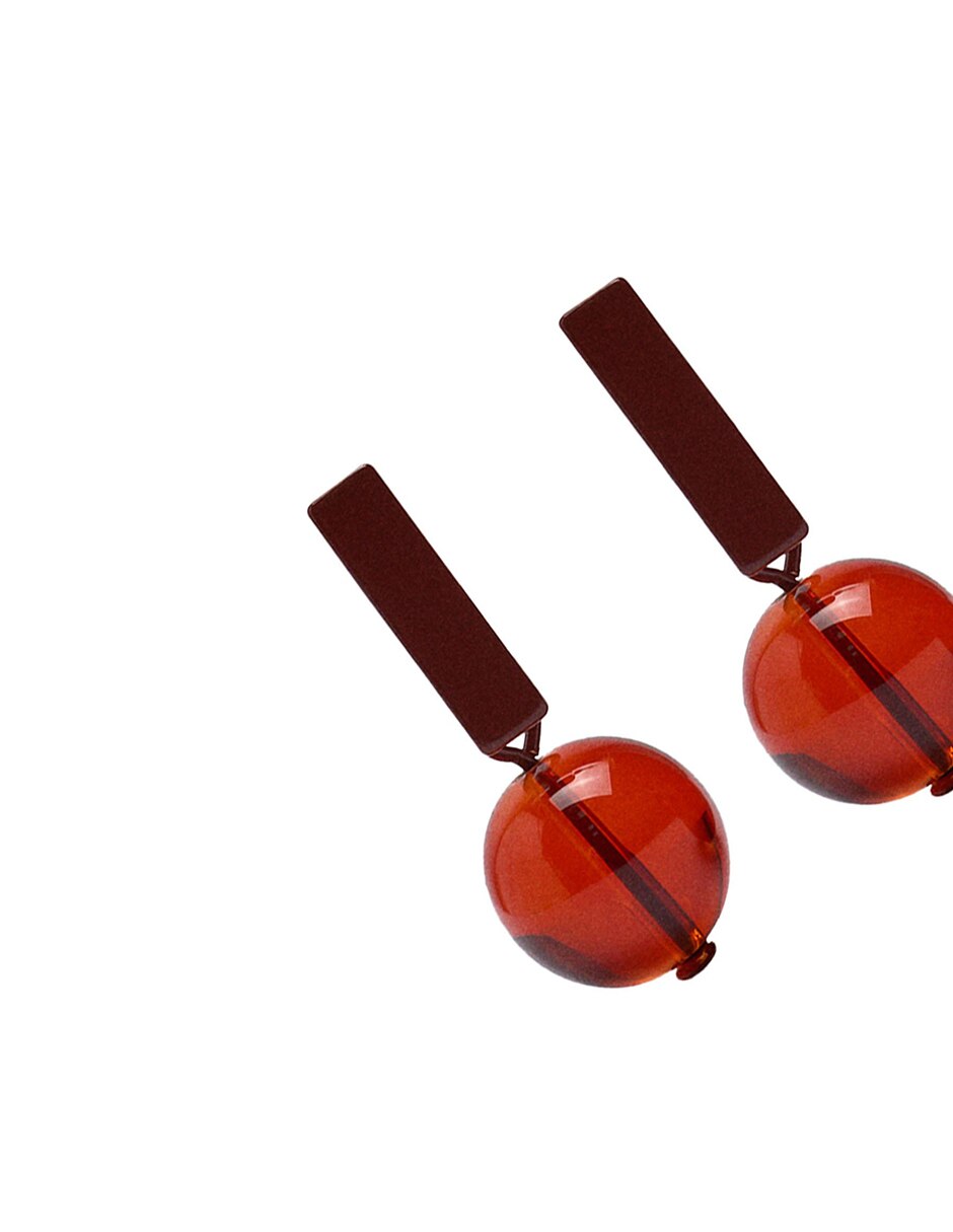 Aretes largos con acabado mate 3