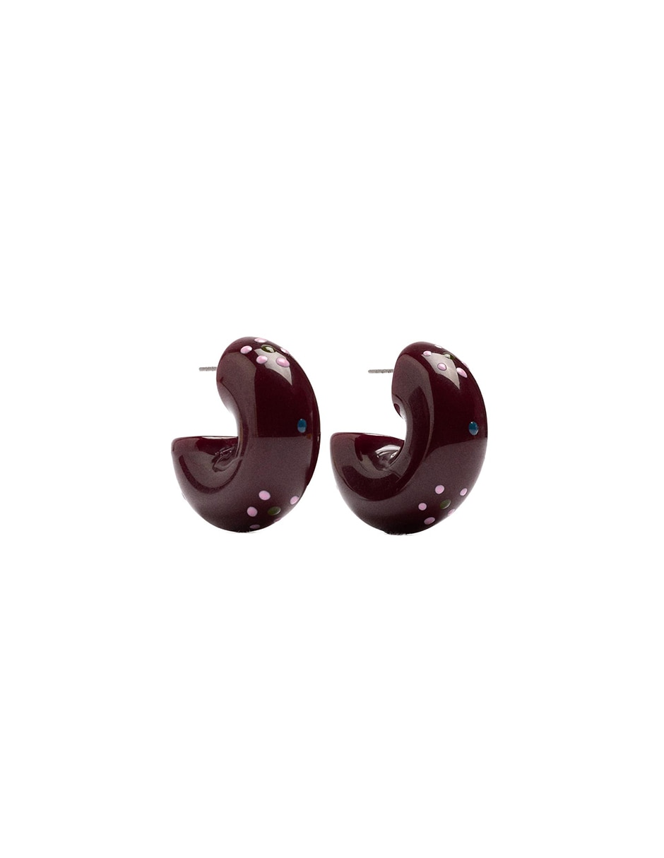 Aretes largos con acabado mate
