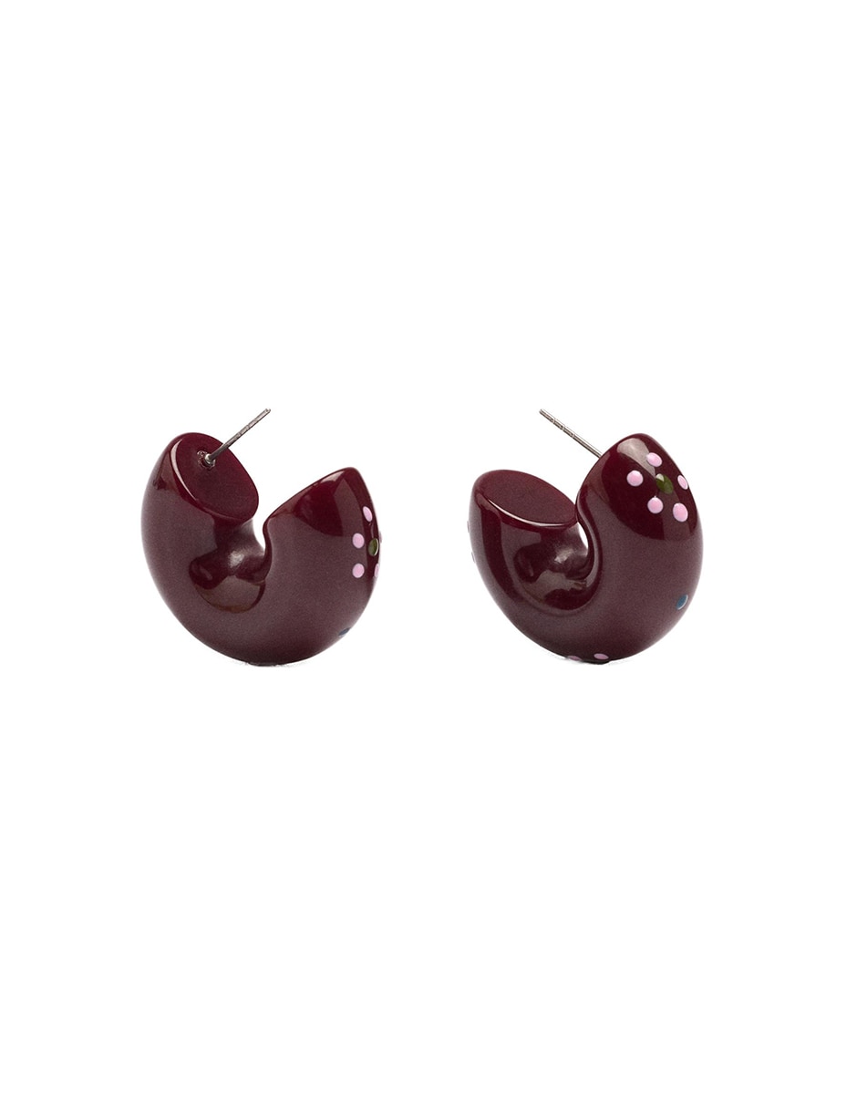 Aretes largos con acabado mate 2