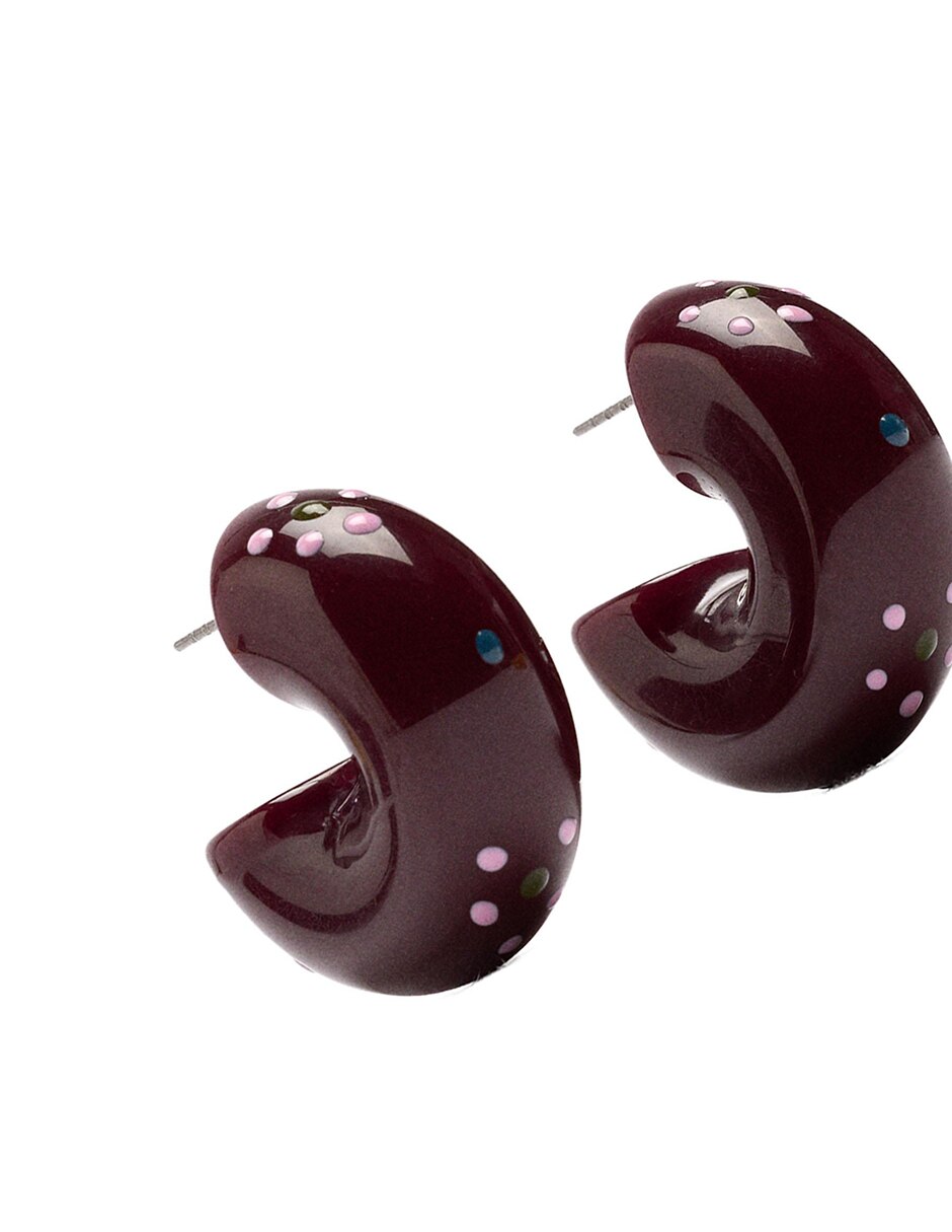 Aretes largos con acabado mate 3