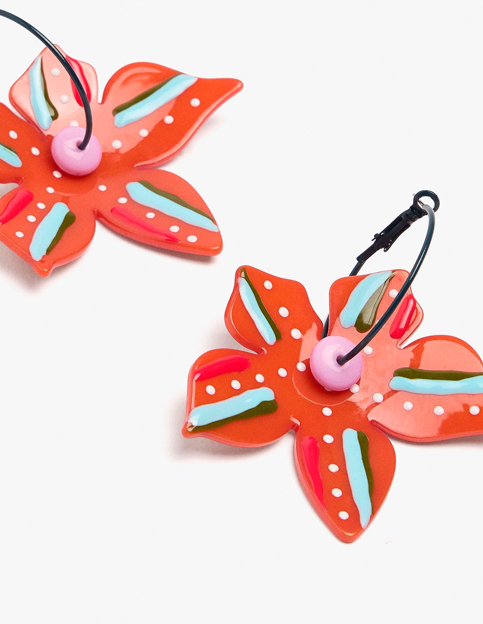 Aretes largos con acabado mate 2