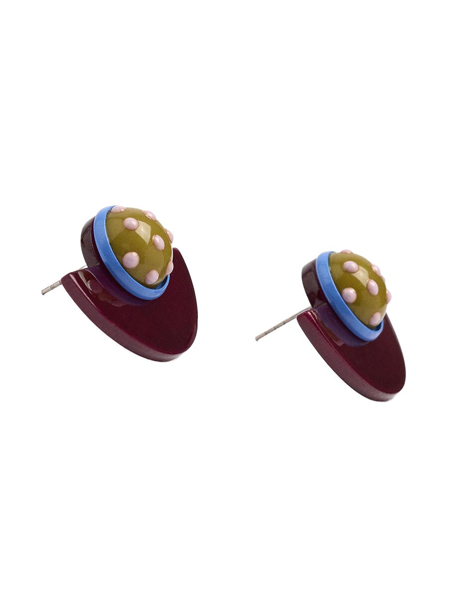 Aretes largos con acabado mate 2