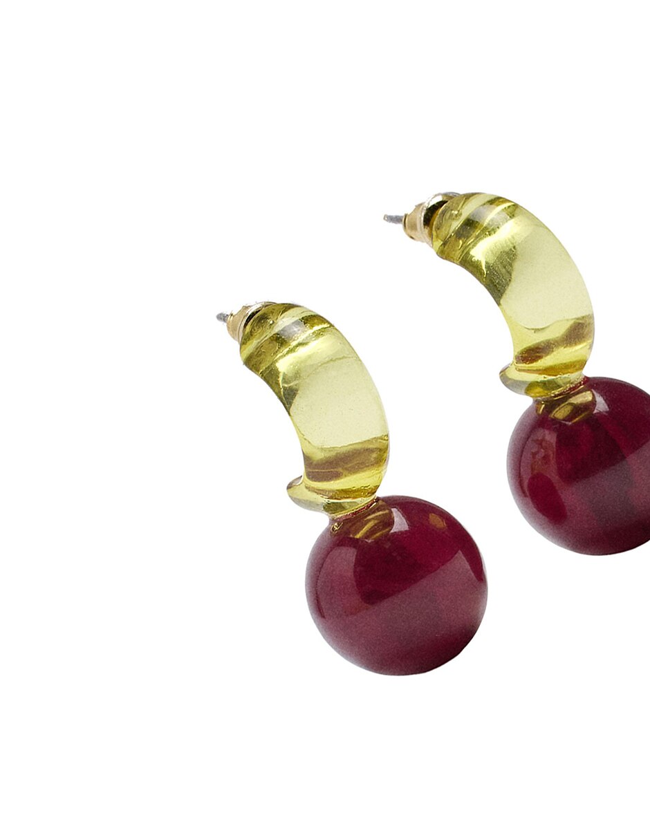 Aretes largos con acabado mate 3