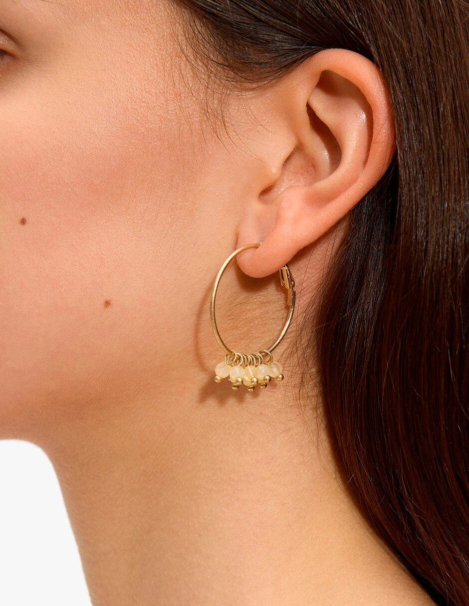 Aretes largos con acabado mate 3