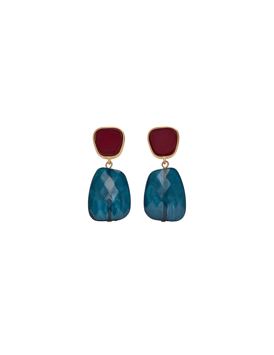 Aretes largos con acabado mate