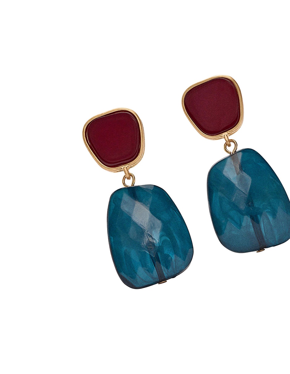 Aretes largos con acabado mate 3