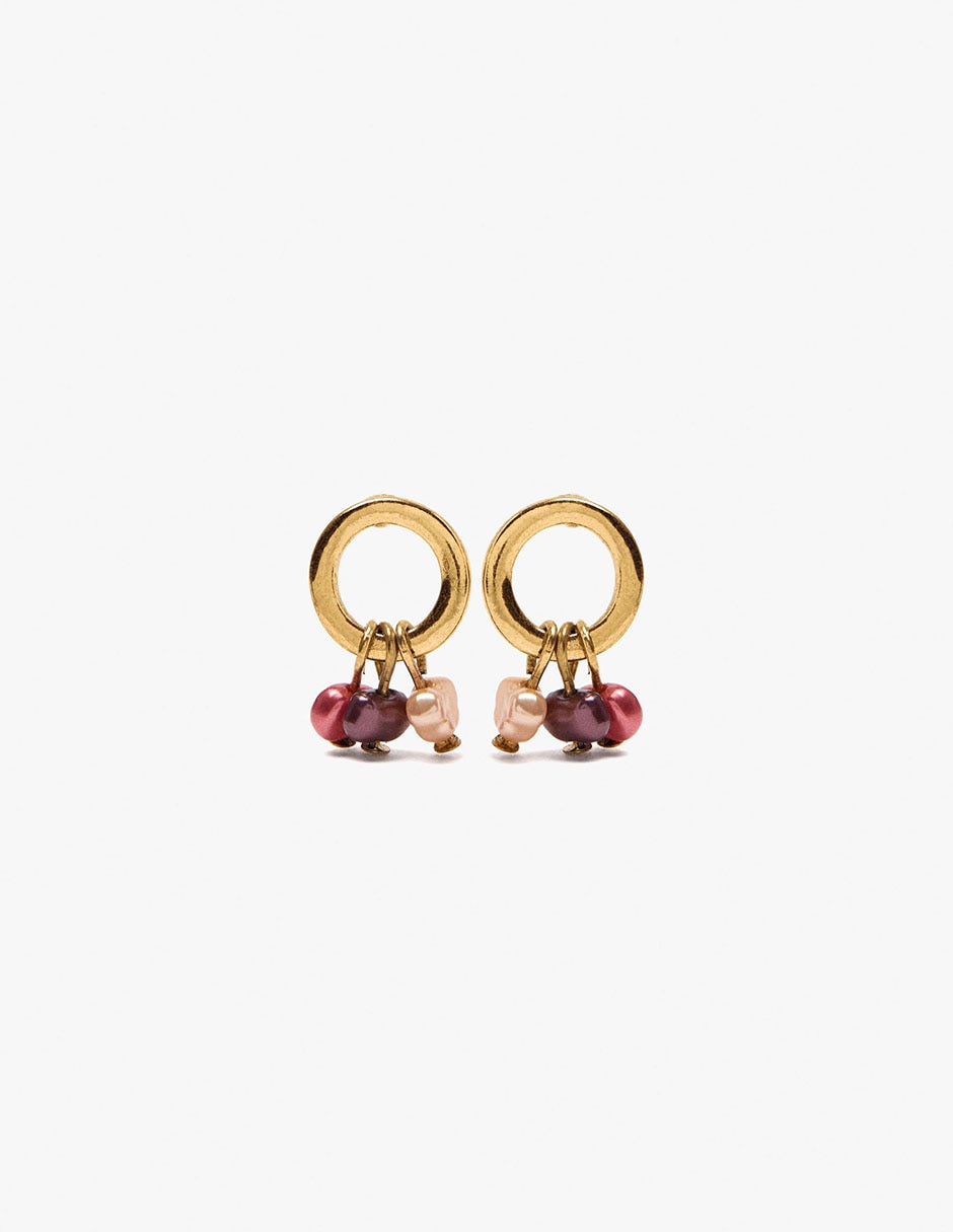 Aretes largos con acabado mate Aretes largos con acabado mate