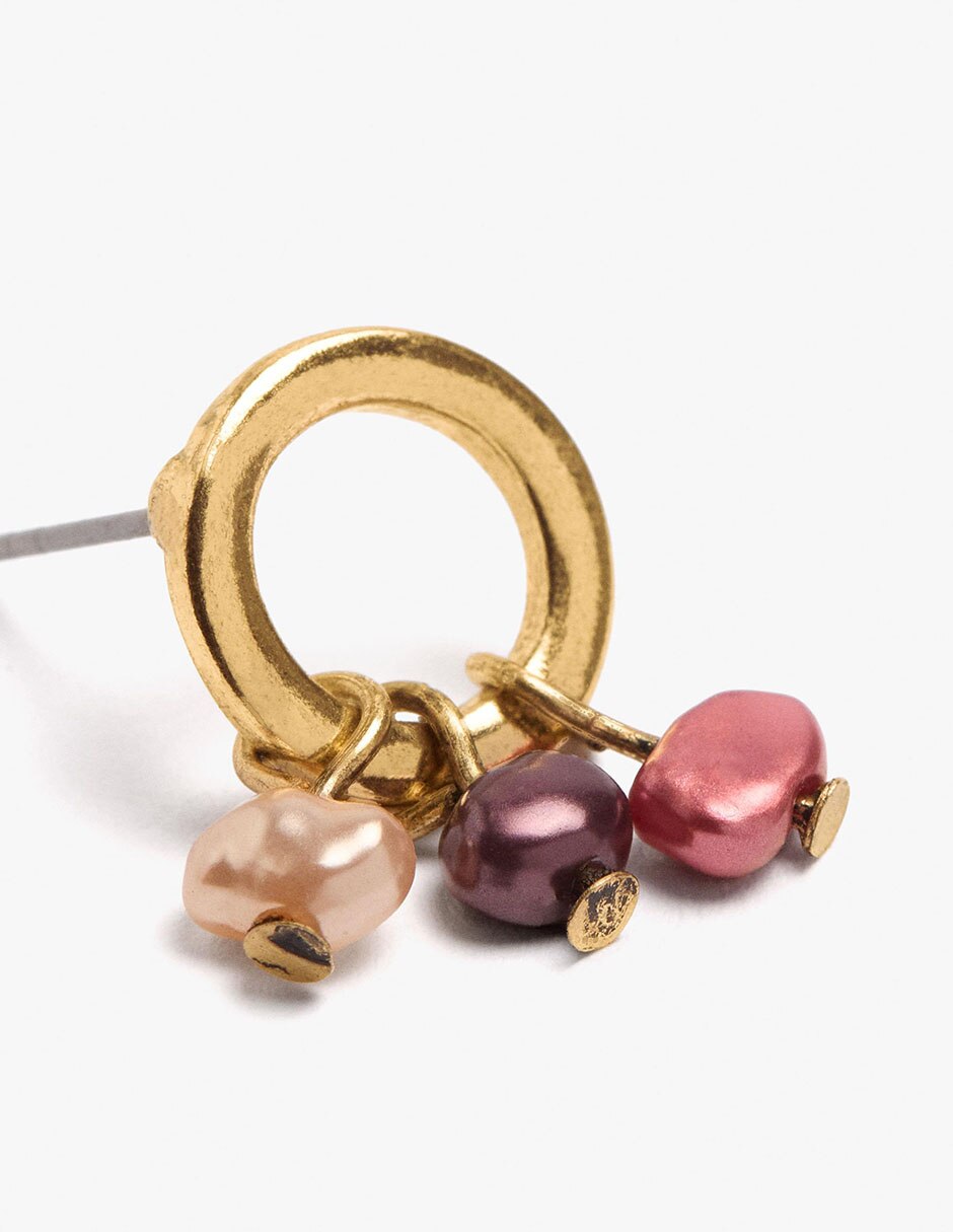 Aretes largos con acabado mate 2