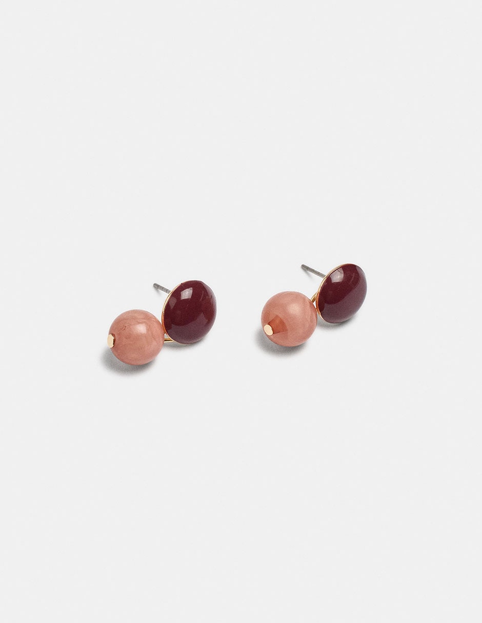 Aretes largos con acabado mate 2