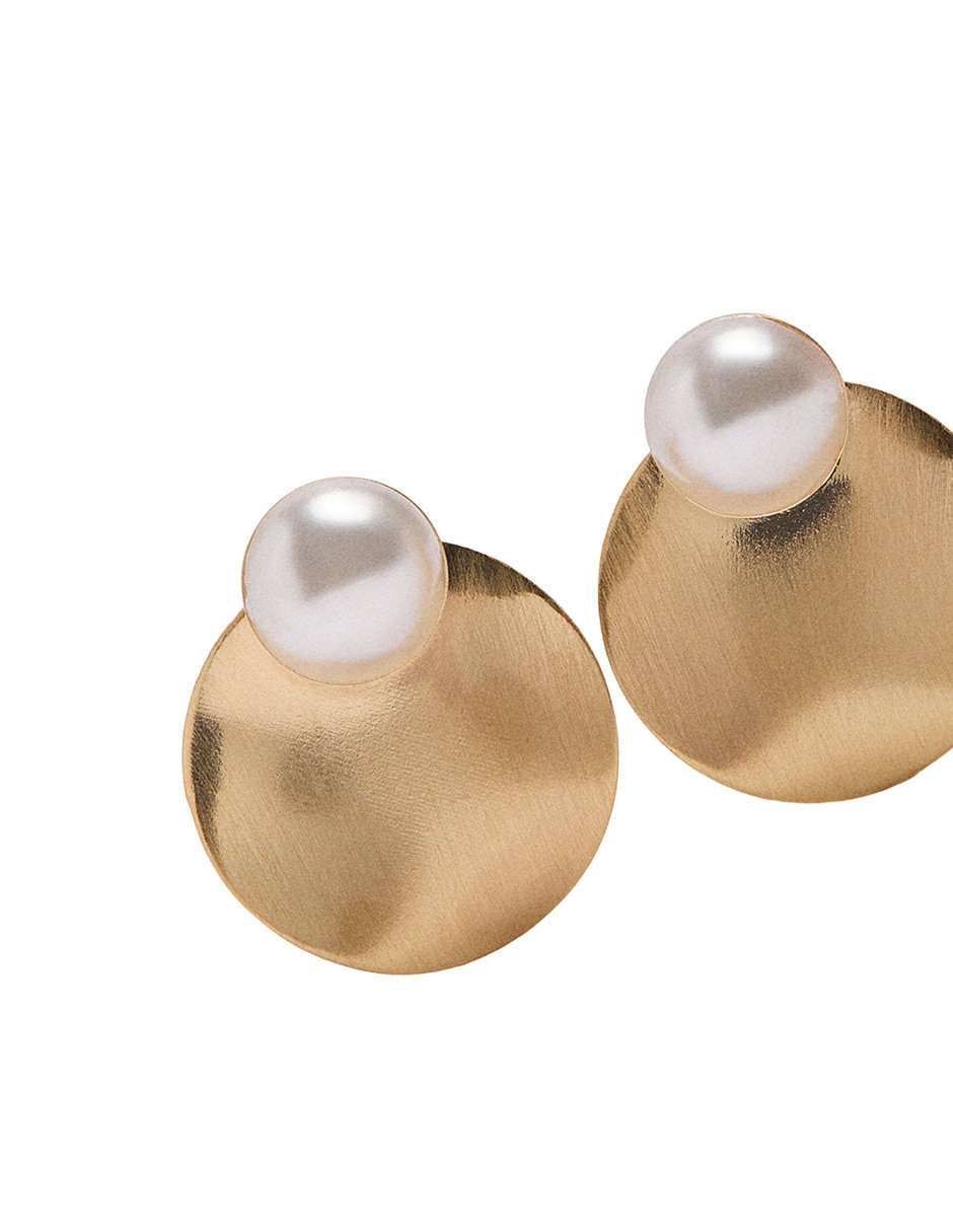 Aretes largos con acabado mate 3