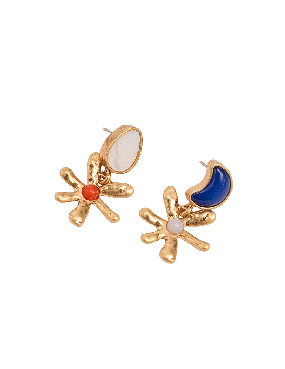 Aretes largos con acabado mate 2