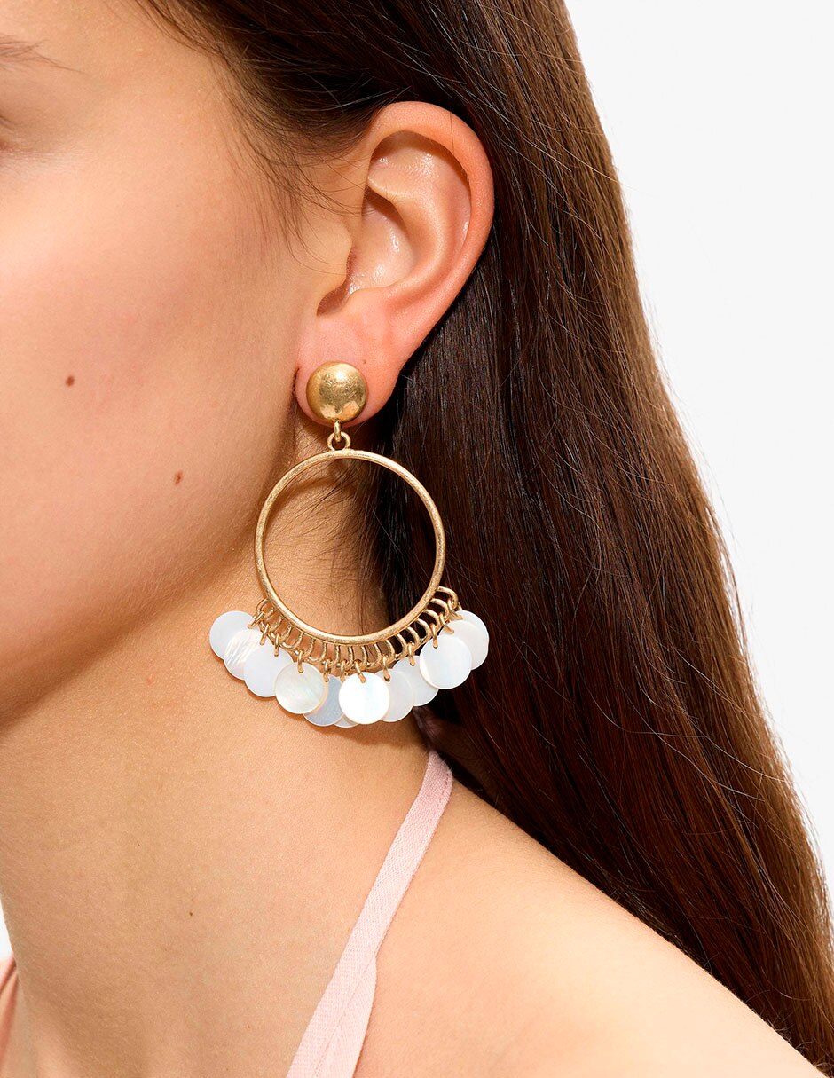 Aretes largos con acabado mate 3