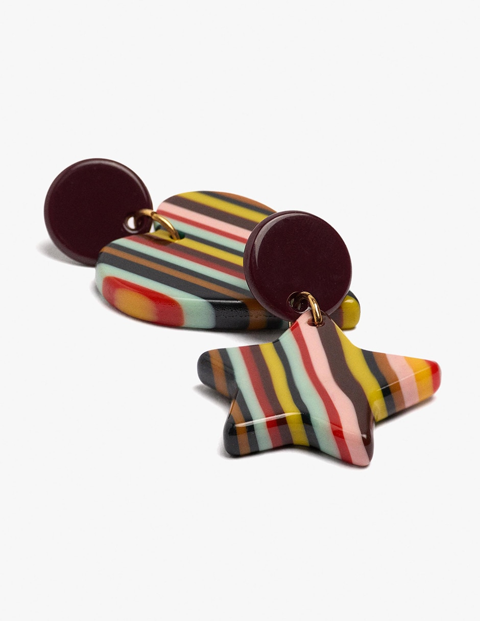 Aretes largos con acabado mate 2