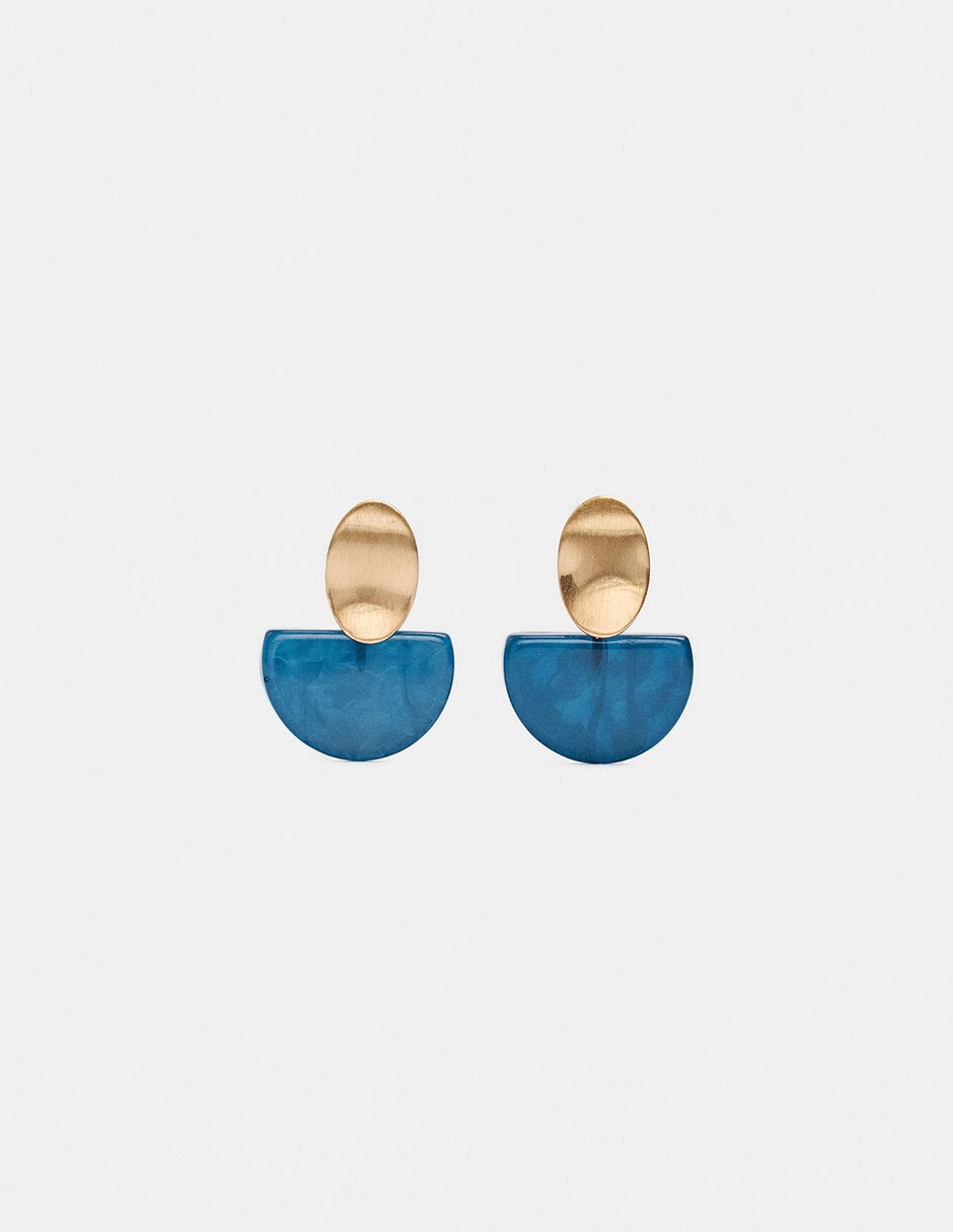 Aretes largos con acabado mate 2