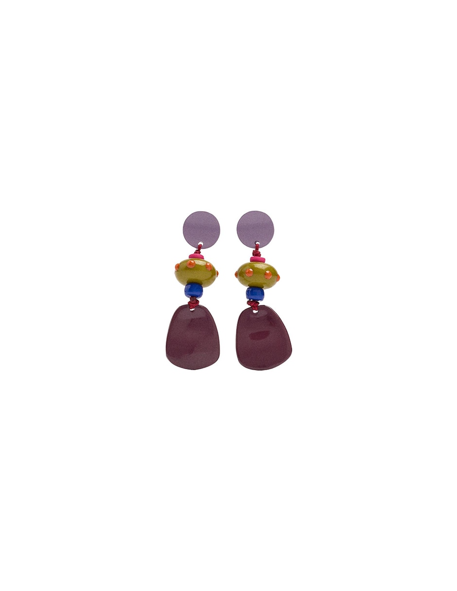 Aretes largos con acabado mate