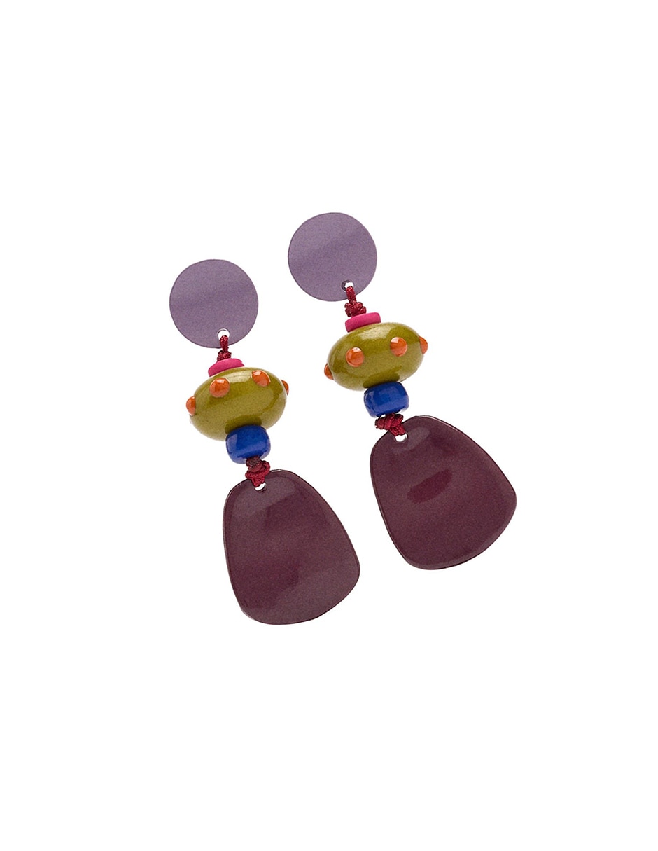 Aretes largos con acabado mate 2