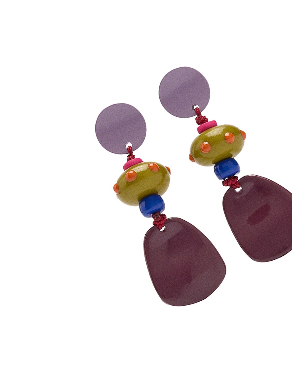 Aretes largos con acabado mate 3
