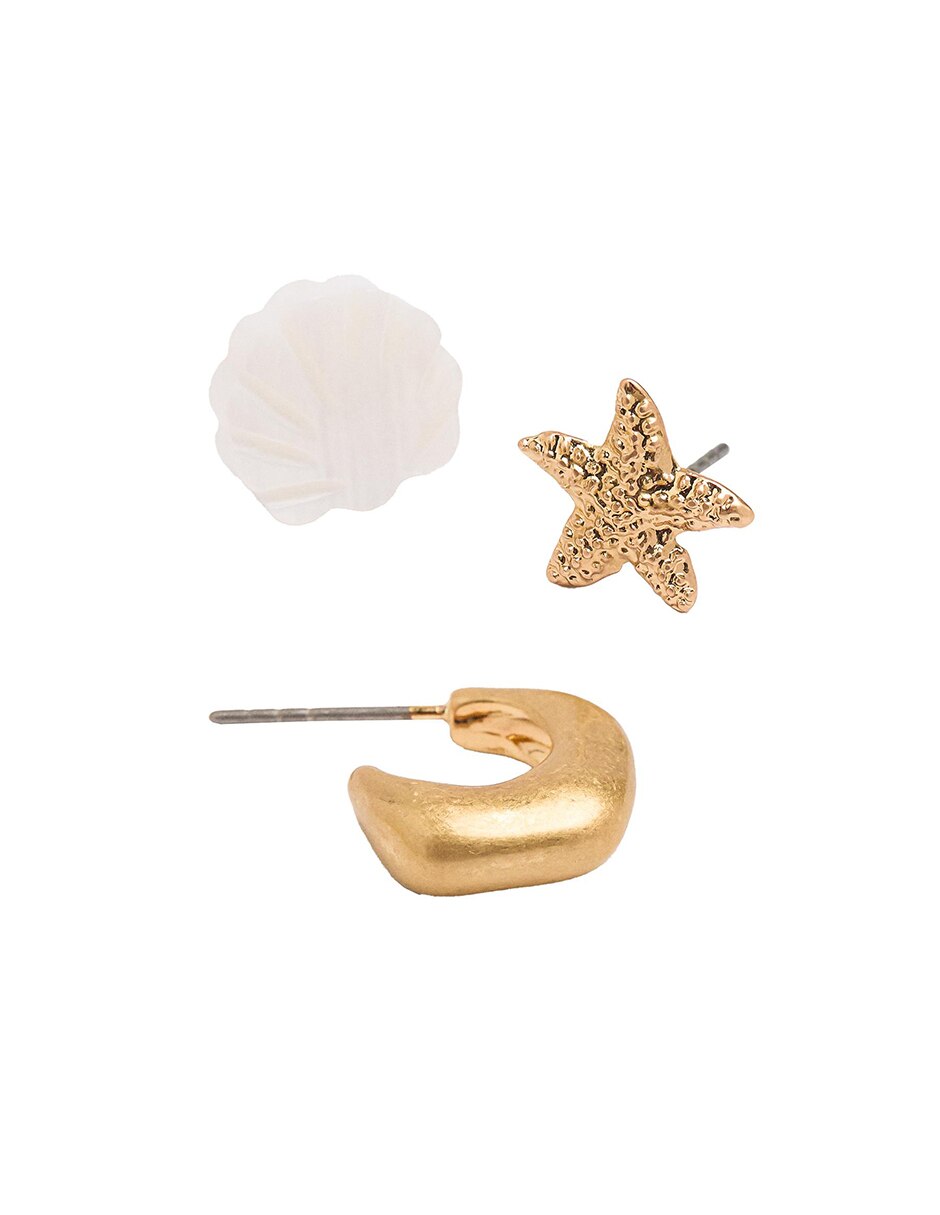 Aretes largos con acabado mate 2