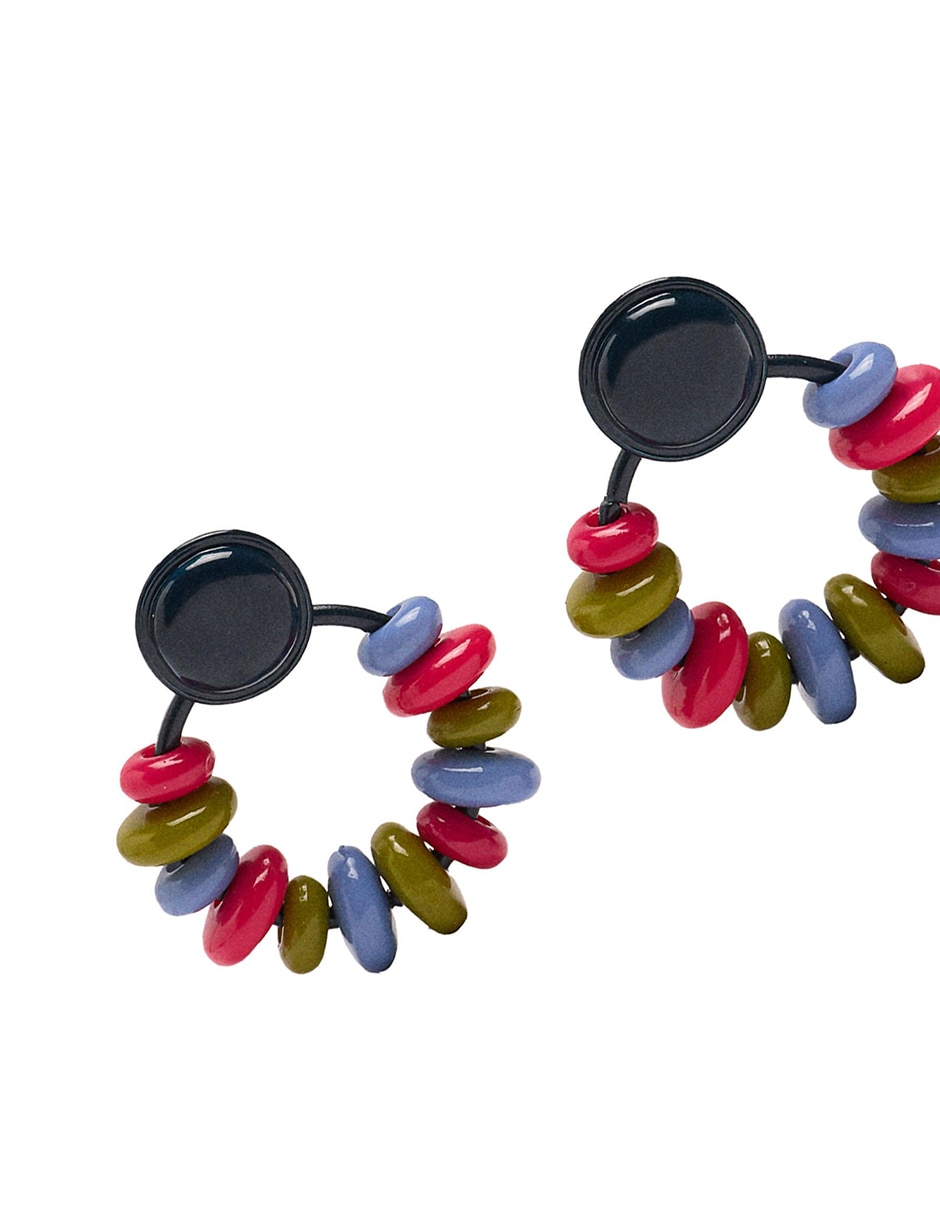 Aretes largos con acabado mate 3