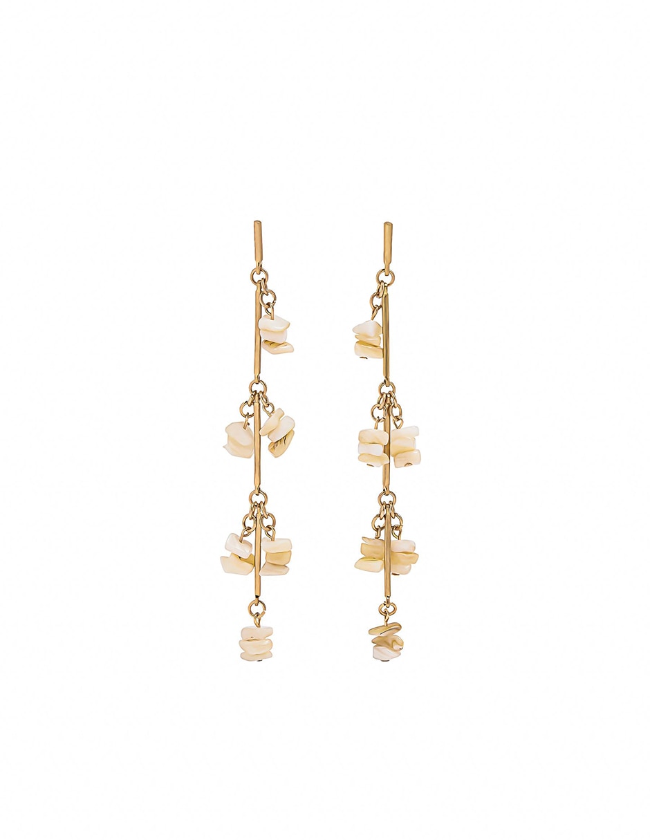 Aretes largos con acabado mate