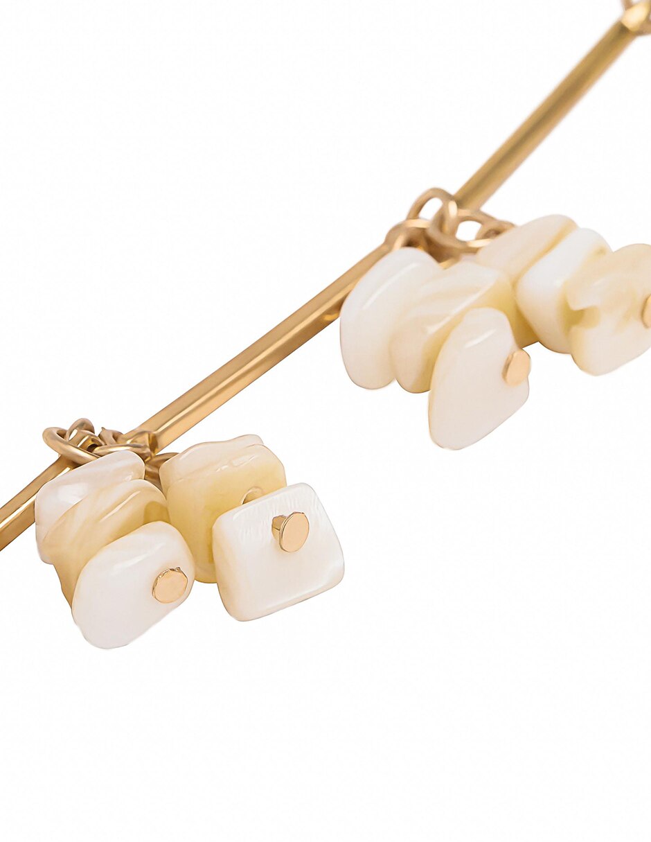 Aretes largos con acabado mate 2