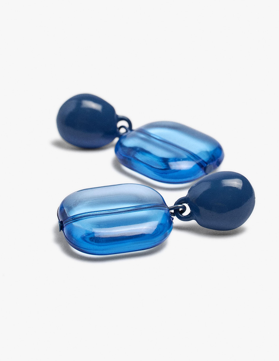 Aretes largos con acabado mate 2