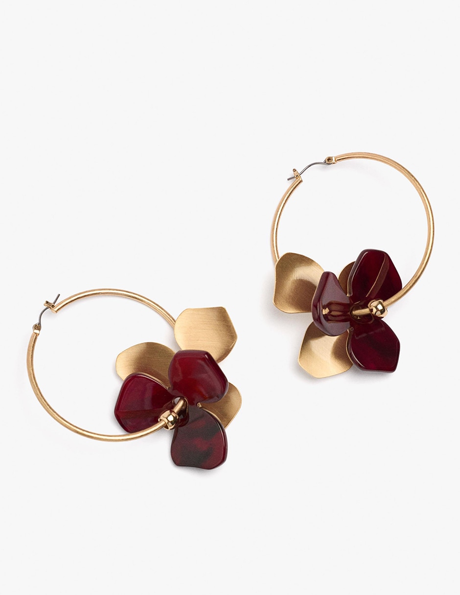 Aretes largos con acabado mate 2