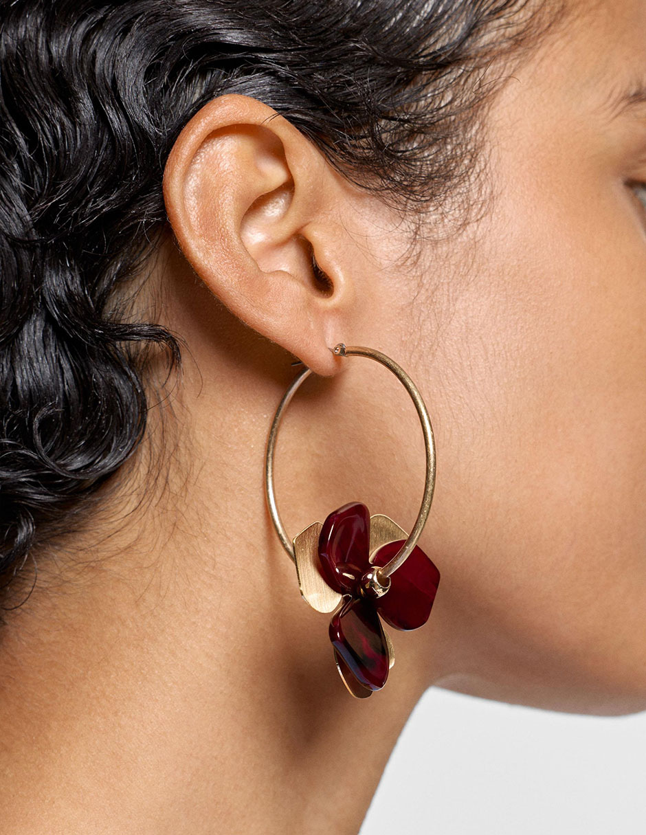 Aretes largos con acabado mate 3