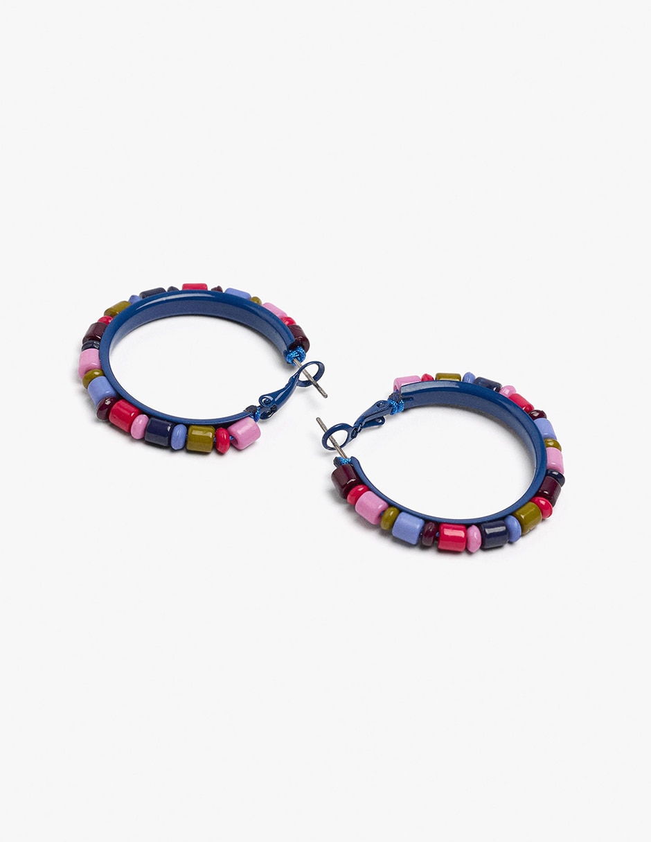 Aretes largos con acabado mate 2