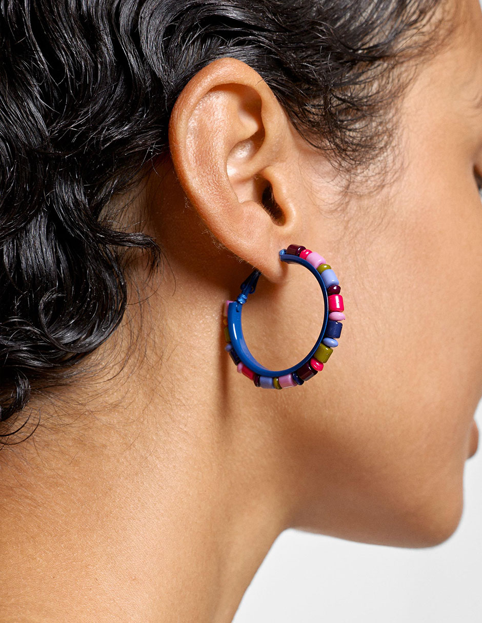 Aretes largos con acabado mate 3