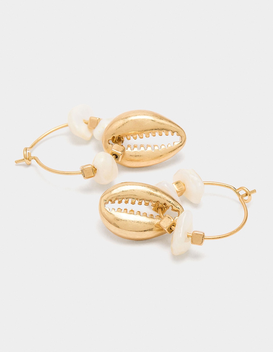 Aretes largos con acabado mate 2