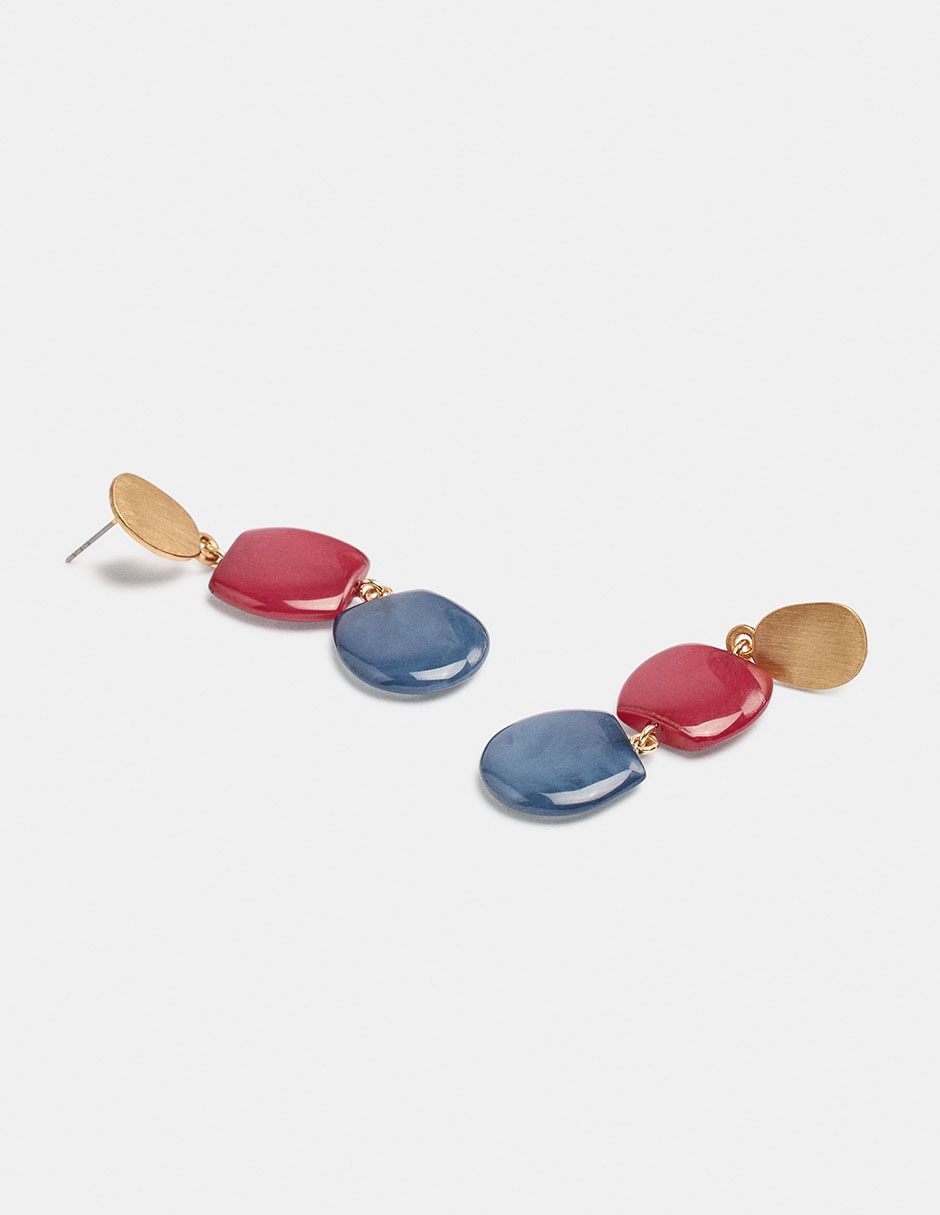 Aretes largos con acabado mate 3