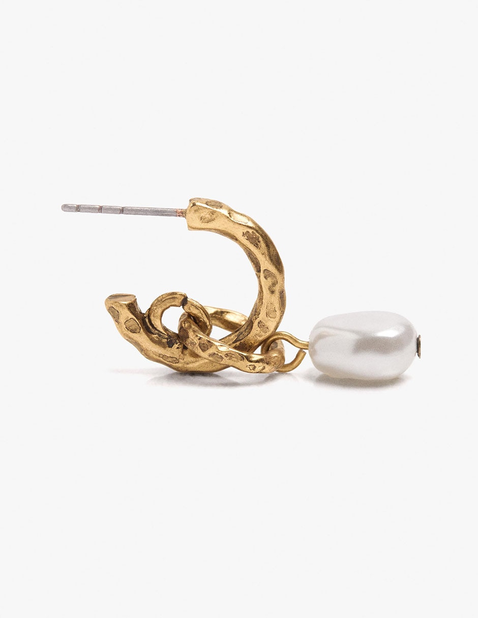 Aretes largos con acabado mate 2