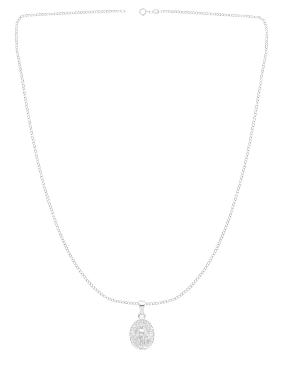 Collar con dije religioso de plata 1