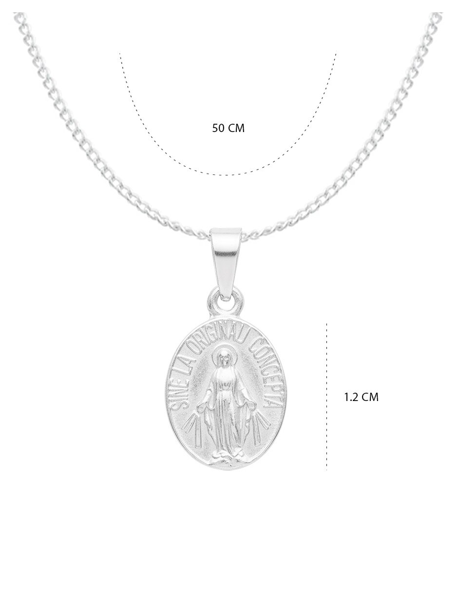 Collar con dije religioso de plata 5