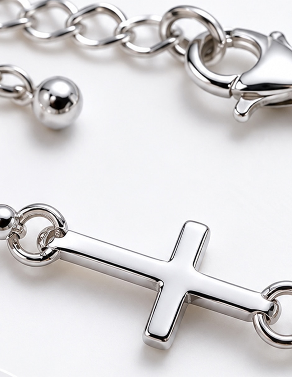 Pulsera de plata con p 950 acabado