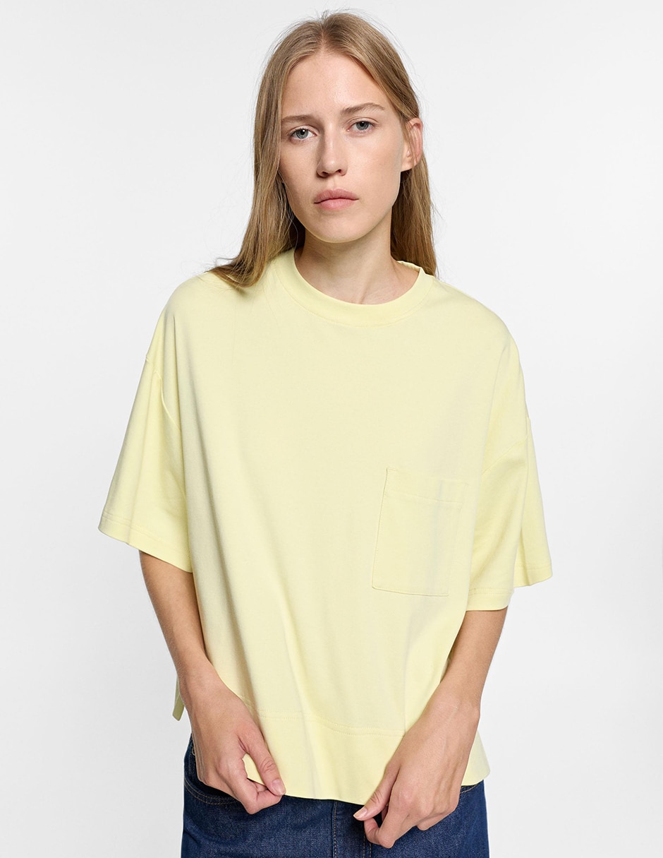 Playera manga cuello redondo para mujer Playera manga cuello redondo para mujer