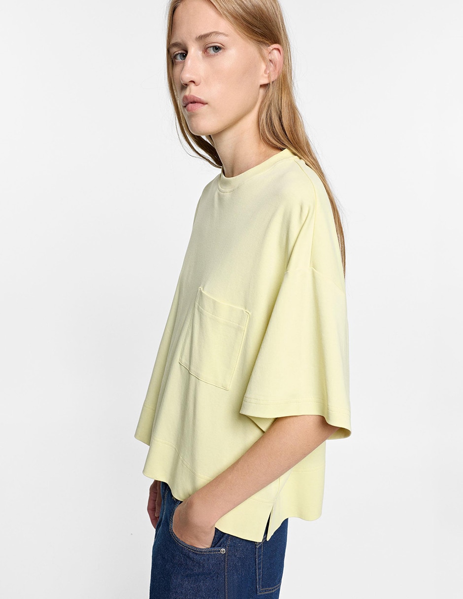 Playera manga cuello redondo para mujer 3