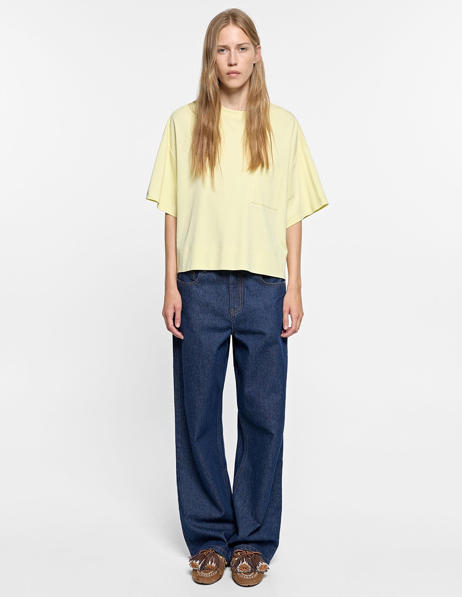 Playera manga cuello redondo para mujer 5
