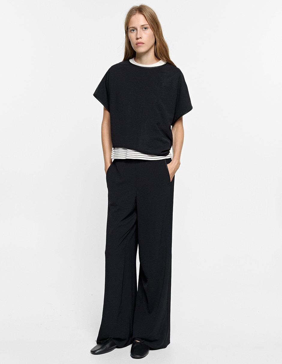 Playera manga cuello redondo para mujer 5